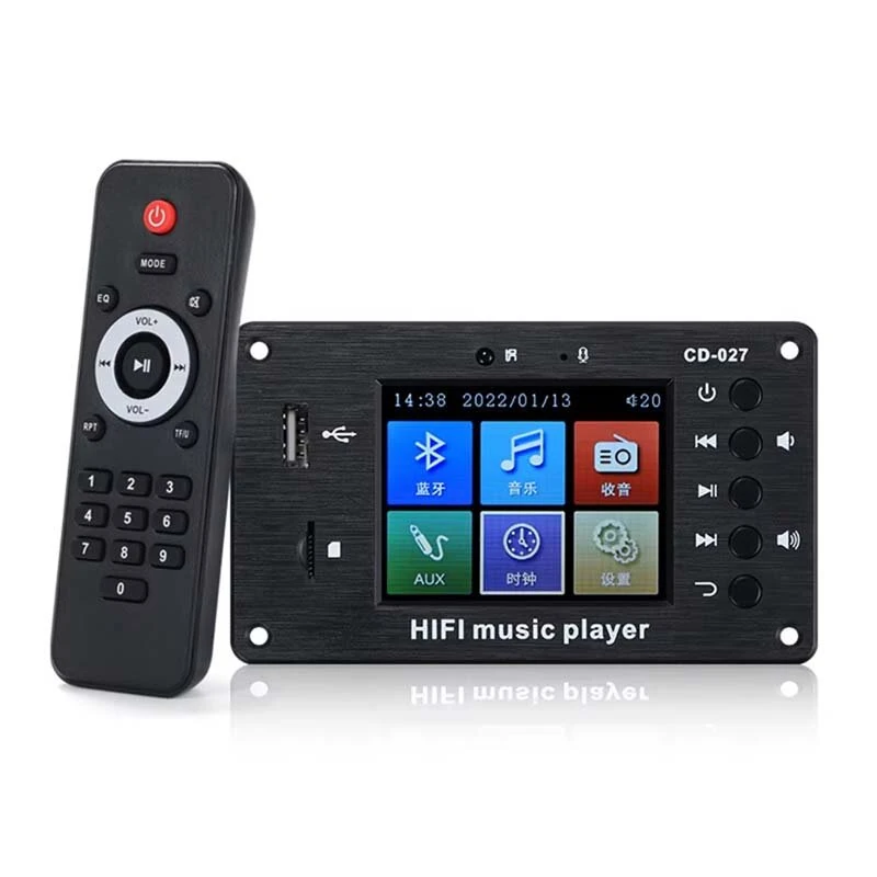 2.8-inch Car LCD Decoding Board Bluetooth 5.1 MP3 Decoder Screen Audio Receiver Support FLAC WAV APE AUX FM Radio Hands-Free Calls Adjustable Timer — image 1