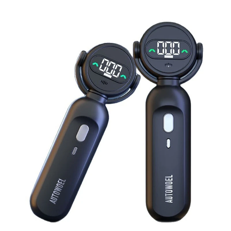 2-in-1 Alcohol Tester Breathalyzer Portable Rechargeable Analyzer with Windproof Electronic Lighter Digital Display Voice Alert — image 1
