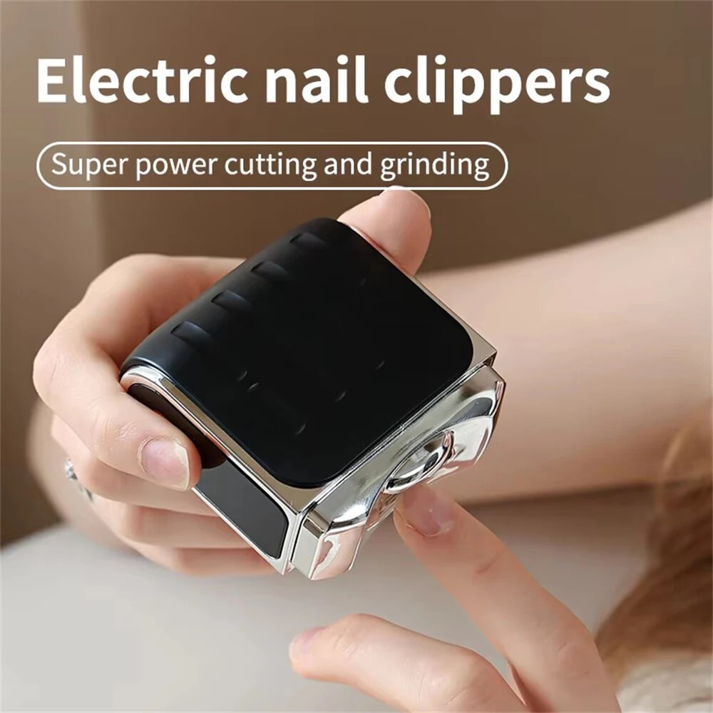 2-in-1 Automatic Nail Clipper Trimmer With Light And 3 Speed Gears Manicure Finger Toe Shaping For Baby Adult And Seniors — view 4