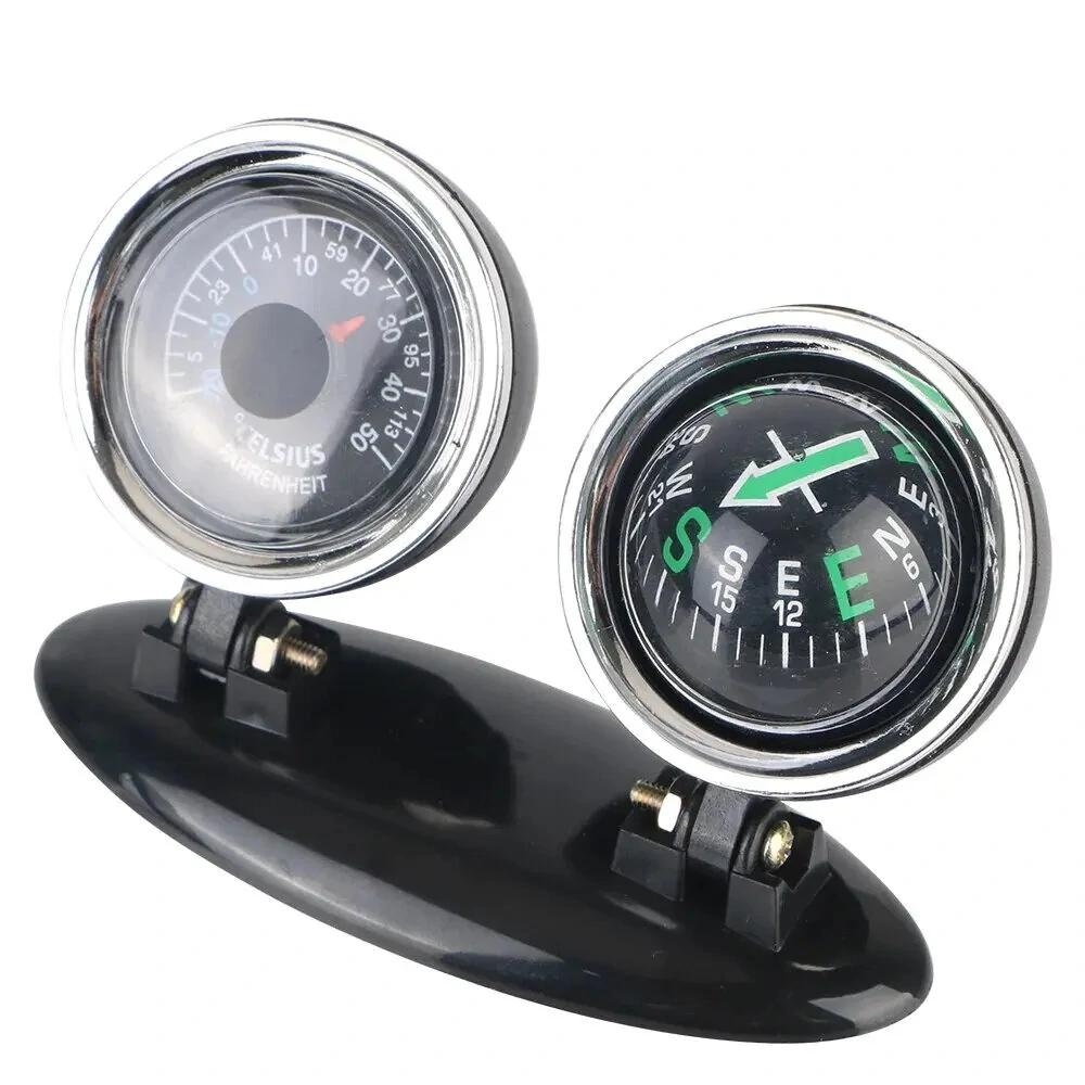 2 in 1 Car Ornaments Compass with Thermometer Direction Dashboard Ball for Cars Trucks SUVs — view 6