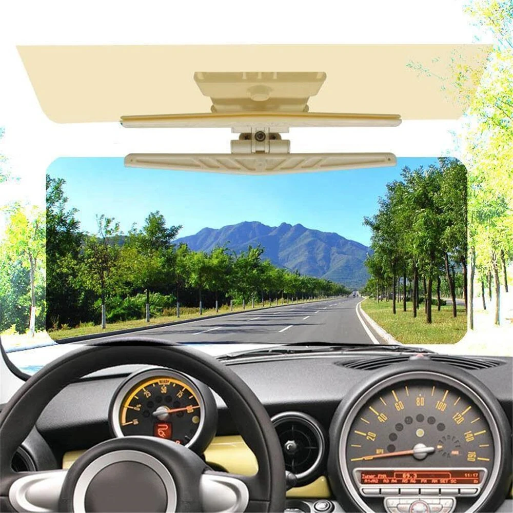 2 In 1 Car Sun Visor HD Goggles Car Day And Night Anti-Ultraviolet Anti-Glare Sunshade Sunshade Rotatable Transparent Driving Mirror — view 3