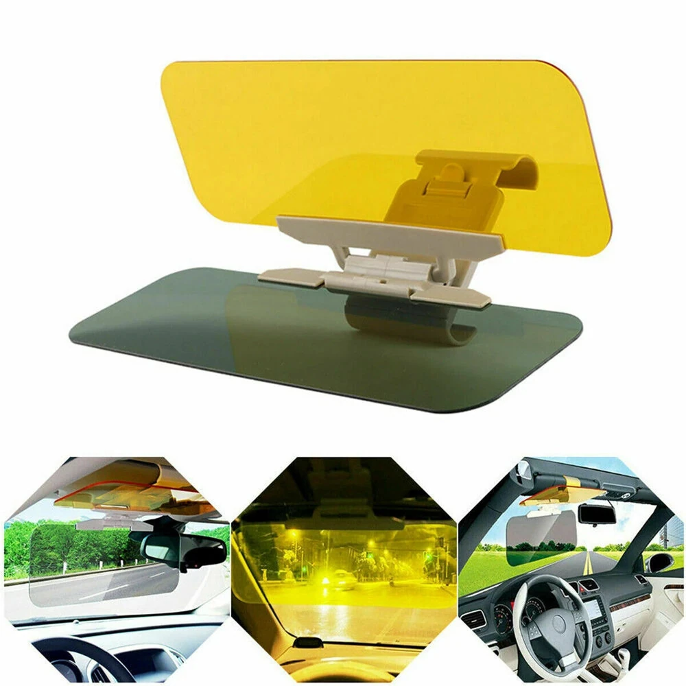 2 In 1 Car Sun Visor HD Goggles Car Day And Night Anti-Ultraviolet Anti-Glare Sunshade Sunshade Rotatable Transparent Driving Mirror — view 4