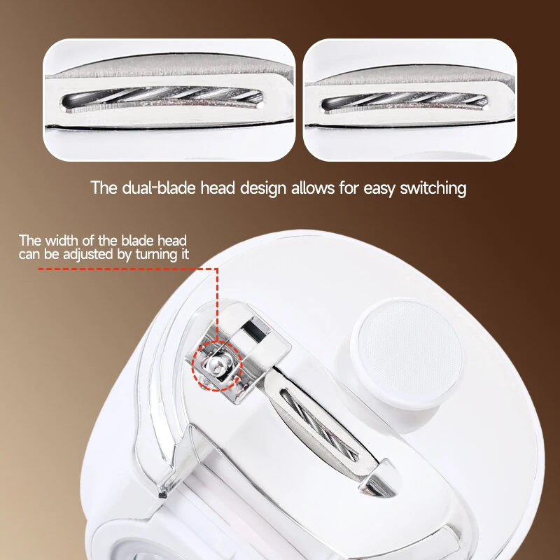 2-in-1 Electric Nail Clipper Trimmer Rechargeable Automatic Nail Grinder with 2.5x Magnifying Glass & LED Light Low Noise Safe for Baby Kids Adults — view 6
