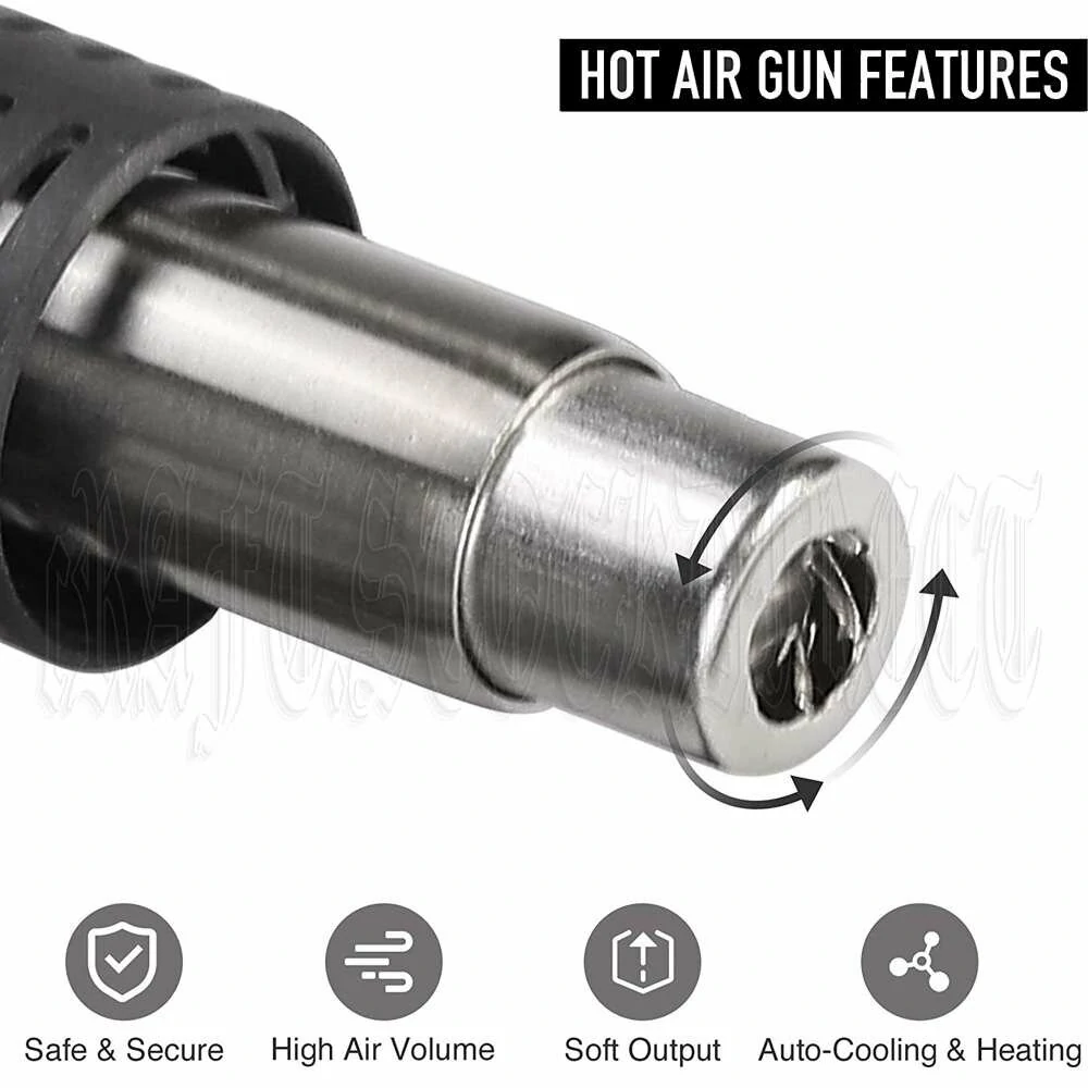 2-in-1 Hot Air and Soldering Iron Station Dual LCD Digital Display for Precision Temperature Control with Automatic Cooling ESD Safe for Sensitive Components Ideal for Heating Shrink Drying Lacquer Removal Viscidity Removal Ice-Out Pre-heating and Glue So — view 9