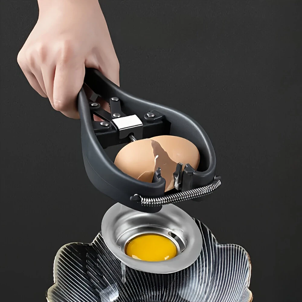 2 in 1 Kitchen Egg Shell Opener Egg white Separator 304 Stainless Steel Egg Opener Egg Shell Opener Fast Egg Beater Kitchen Gadgets Egg Holder — Pricio