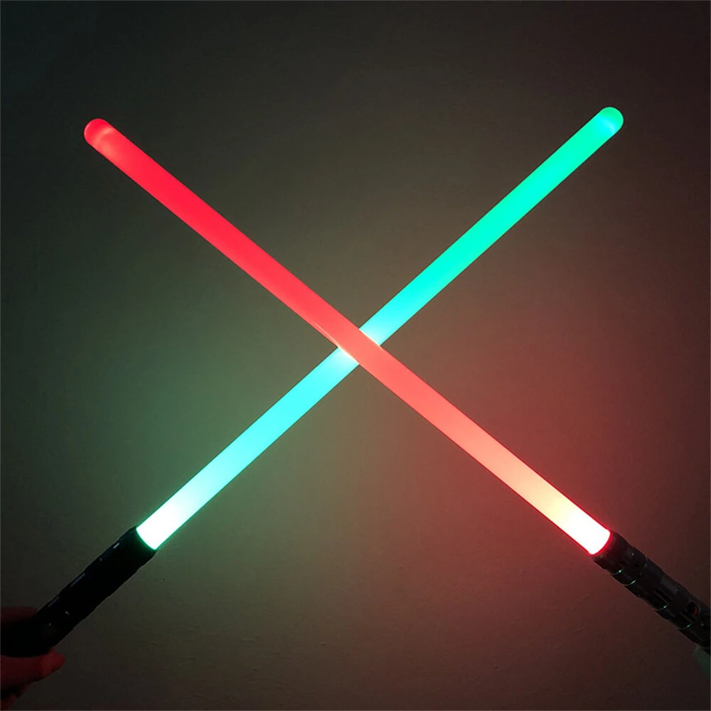 2-in-1 Metal Laser Sword with Hit Sound and Seven Color Lights Rechargeable Perfect for Cosplay and Role-play — view 3