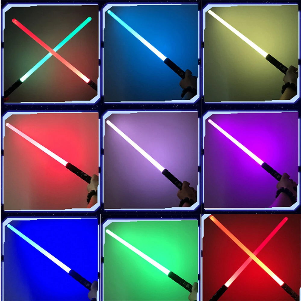 2-in-1 Metal Laser Sword with Hit Sound and Seven Color Lights Rechargeable Perfect for Cosplay and Role-play — view 4