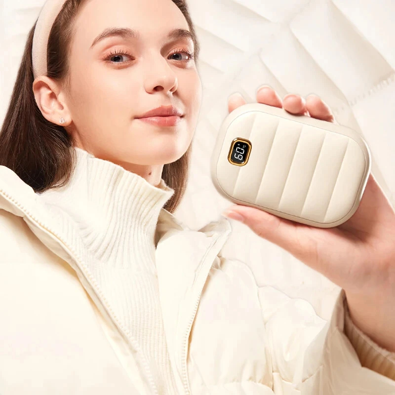 2 In 1 Portable Hand Warmer 4000MAH Double-sided Heating Hand Warmer Mini Heater Hand Warmer Electric Type C Rechargeable — view 5
