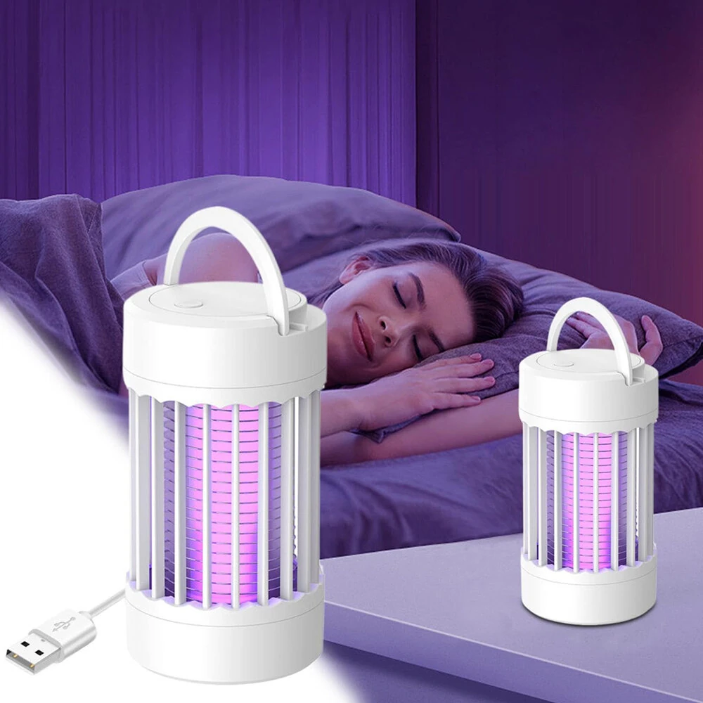 2 In 1 Portable Mini USB Rechargeable Mosquito Killer Lamp Small Night Light Bug Zapper Light Anti-Mosquito Lamp Electric Shock Mosquito Repellent Lamp — view 2