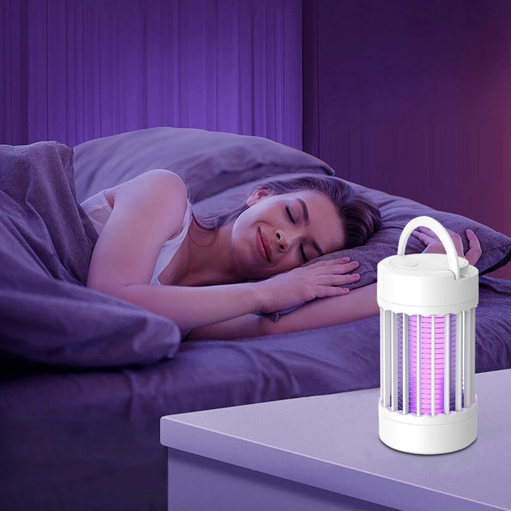 2 In 1 Portable Mini USB Rechargeable Mosquito Killer Lamp Small Night Light Bug Zapper Light Anti-Mosquito Lamp Electric Shock Mosquito Repellent Lamp — view 6