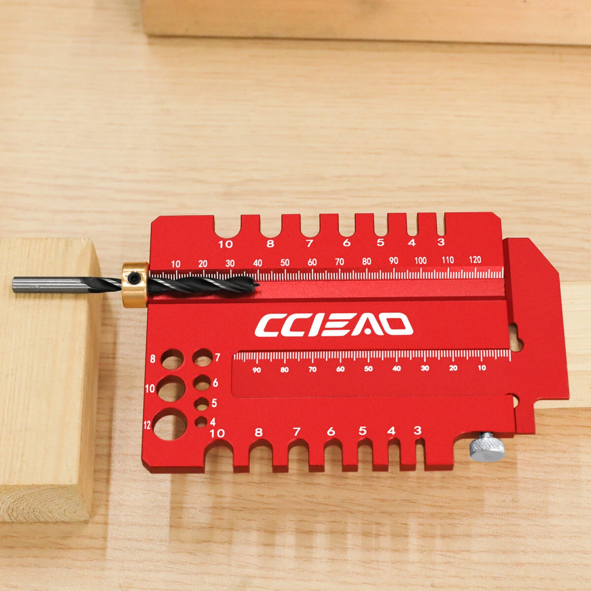 2-in-1 Tenon Caliper Gauge Multifunction Aluminum Alloy Depth Gap Measuring Ruler for Woodworking Router Table Saw — view 2