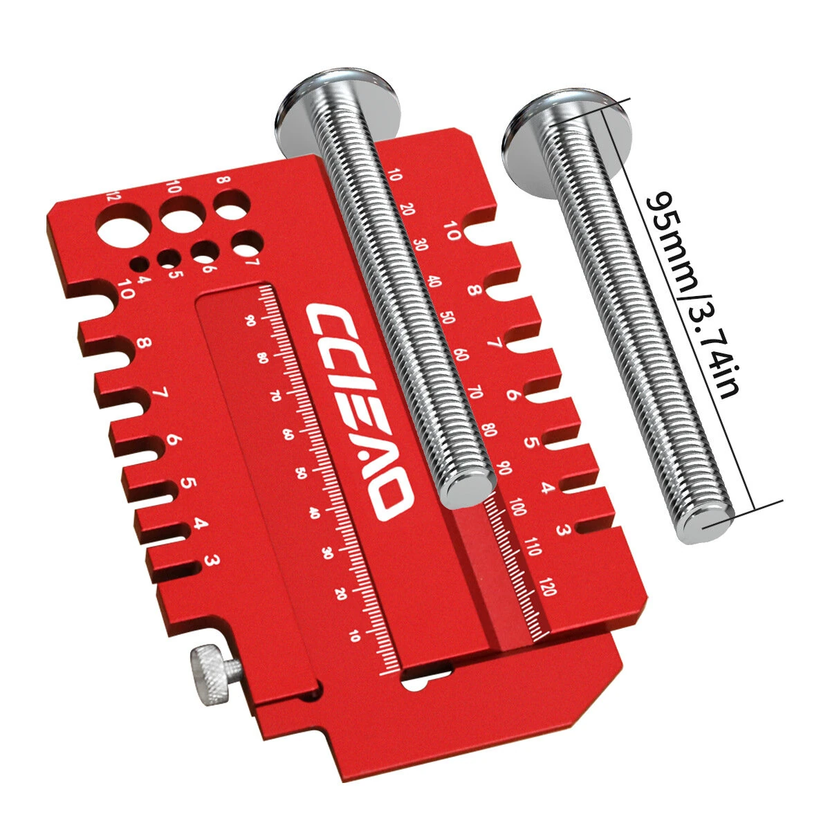 2-in-1 Tenon Caliper Gauge Multifunction Aluminum Alloy Depth Gap Measuring Ruler for Woodworking Router Table Saw — view 5