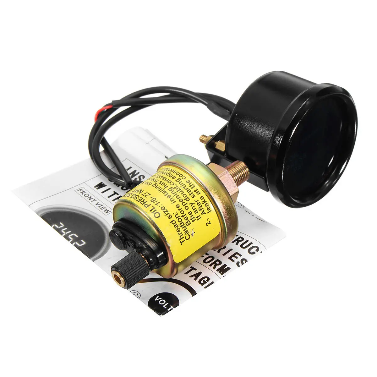 2 Inch 52mm 0-140 PSI Oil Pressure Gauge Digital LED Display Black Face Car Meter — view 5