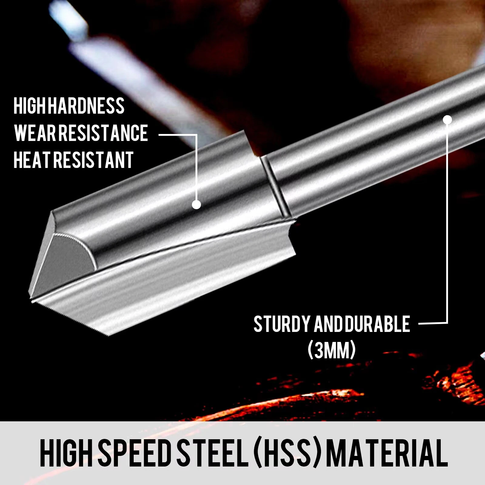 20 Piece HSS Woodworking Rotary File Set Universal 3mm Shank Compatible with Most Rotary Tools for Carving Engraving Shaping Hollowing — view 5
