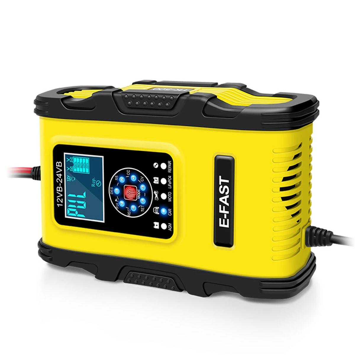 200mAh 12v24v Plumbic Acid Charger 100-240V AC Car Battery Charger Charging Repair with 7 Charge Stages — view 4
