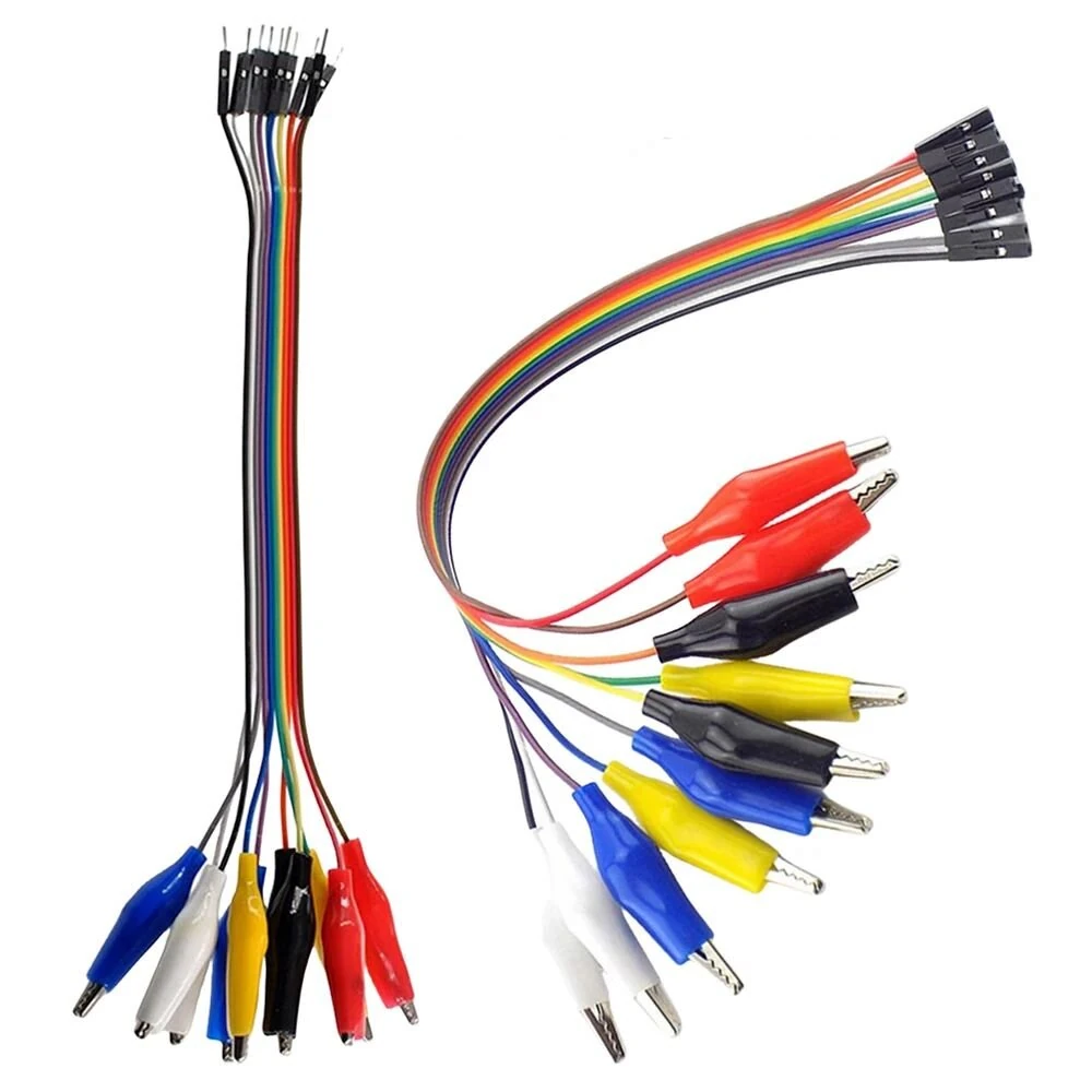20cm 30cm 10pin Double-end Alligator Clips Jump Wire Male Female Crocodile Clip Test Lead Jumper Wire Line Cable Connection — view 2