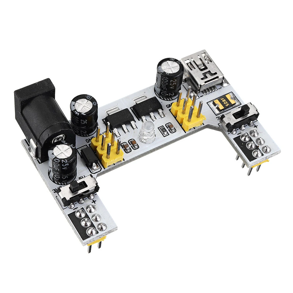 20Pcs MB102 2 Channel 3.3V 5V Breadboard Power Supply Module White Breadboard Dedicated Power Module MB-102 Solderless Bread Board — Pricio