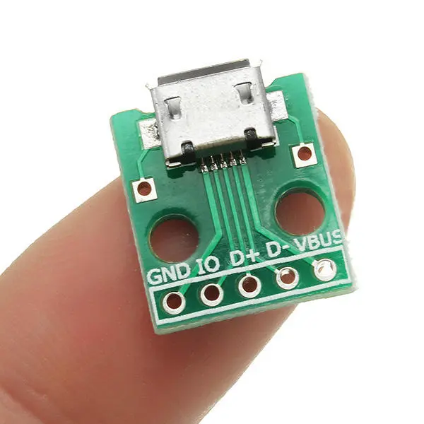 20pcs Micro USB To Dip Female Socket B Type Microphone 5P Patch To Dip 2.54mm Pi — view 8