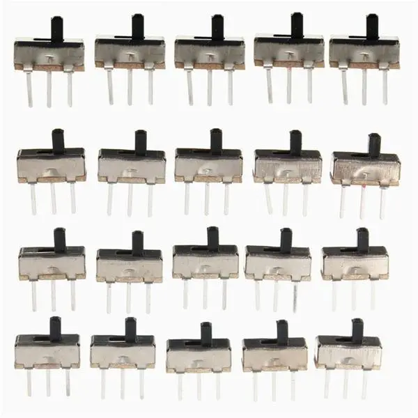20pcs SS12D00G3 2 Position SPDT 1P2T 3 Pin PCB Panel Mini Vertical Slide Switch — view 2