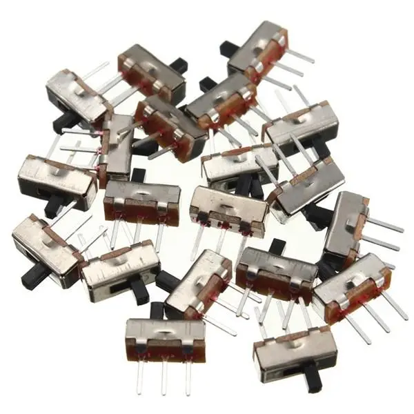 20pcs SS12D00G3 2 Position SPDT 1P2T 3 Pin PCB Panel Mini Vertical Slide Switch — view 3