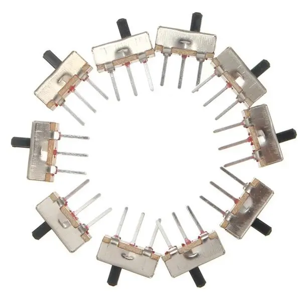 20pcs SS12D00G3 2 Position SPDT 1P2T 3 Pin PCB Panel Mini Vertical Slide Switch — view 4