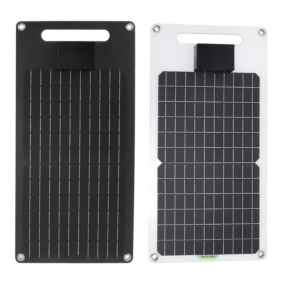 20W Monocrystalline Solar Panel Dual Output 12V 24V Voltage Stabilization IP68 Waterproof USB TYPE C DC Ports for Outdoor Camping and Car Battery Charging — image 1