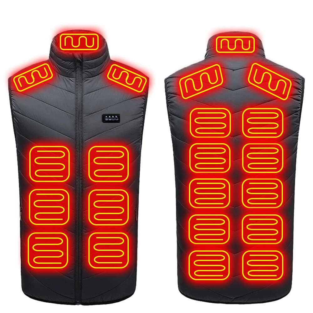 21 Heated Zones 4 Switches Electric Heated Jackets Sportswear Coat For Men Women Outdoor Camping — view 4