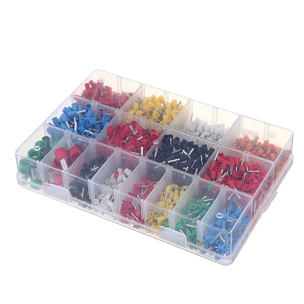 2120pcs Insulated Cord Pin End Terminals Tin-Plated Copper Crimp Connector Ferrules Kit Set For 22-5AWG — view 4