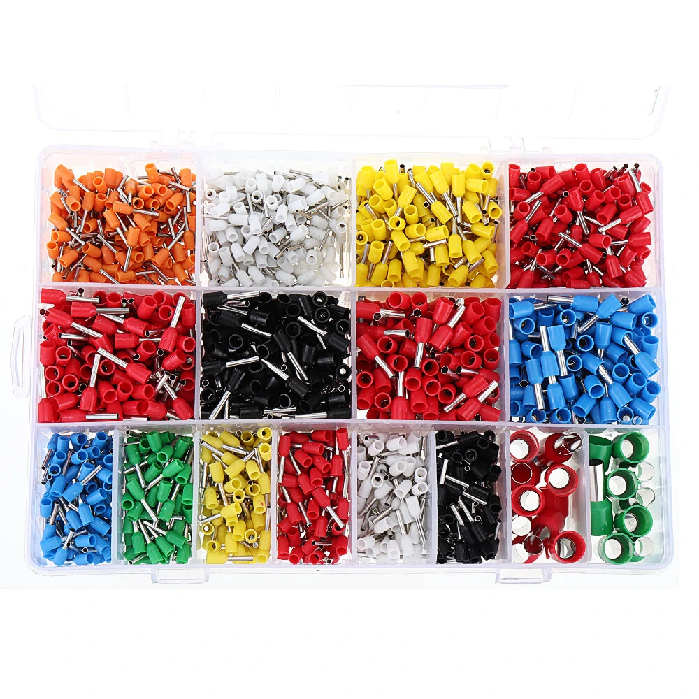 2120pcs Insulated Cord Pin End Terminals Tin-Plated Copper Crimp Connector Ferrules Kit Set For 22-5AWG — view 6