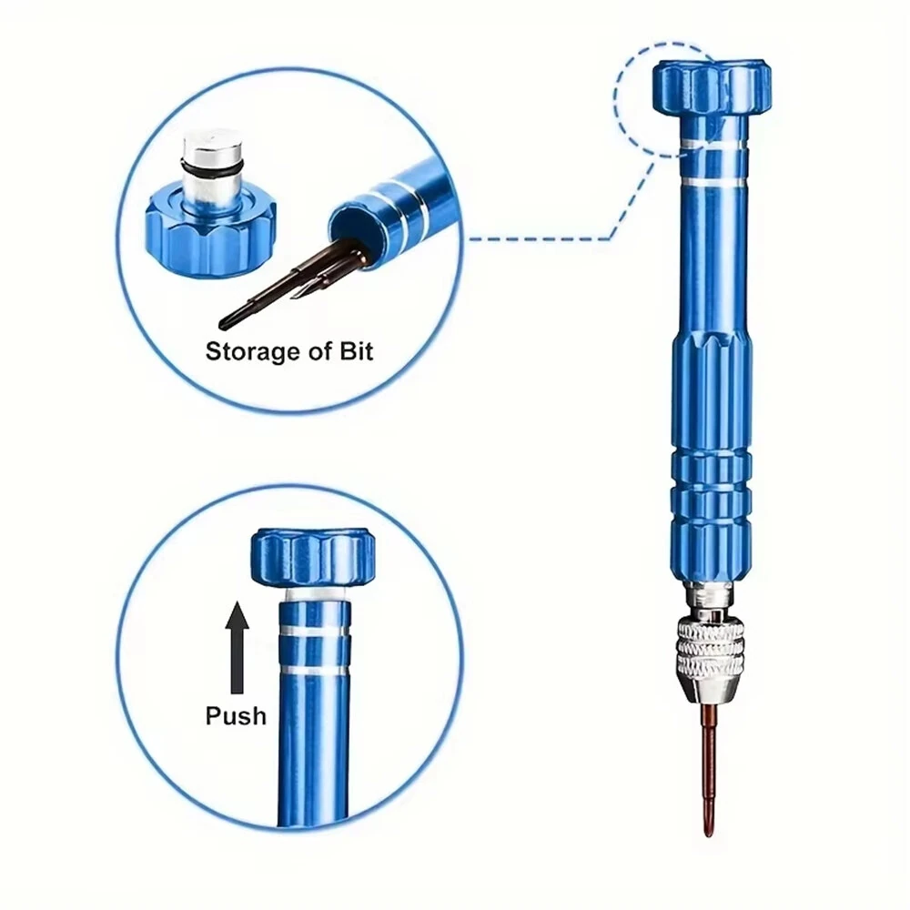 212pcs Watch Repair Tool Kit - Aluminum Alloy Watchmaker Set with Pry Knife, Screwdrivers, Pin Hammer, Band Link Tools for Watch Repairs — view 7