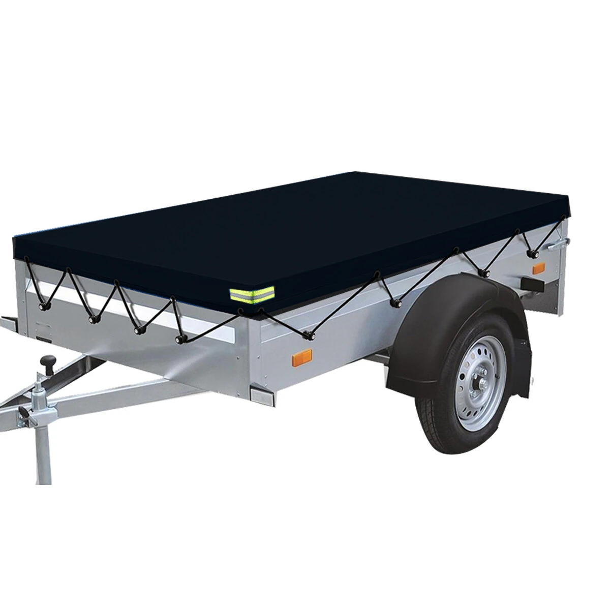 214x122cm Foldable Trailer Car Cover Waterproof Windproof Dust Protector With Rubber Belt