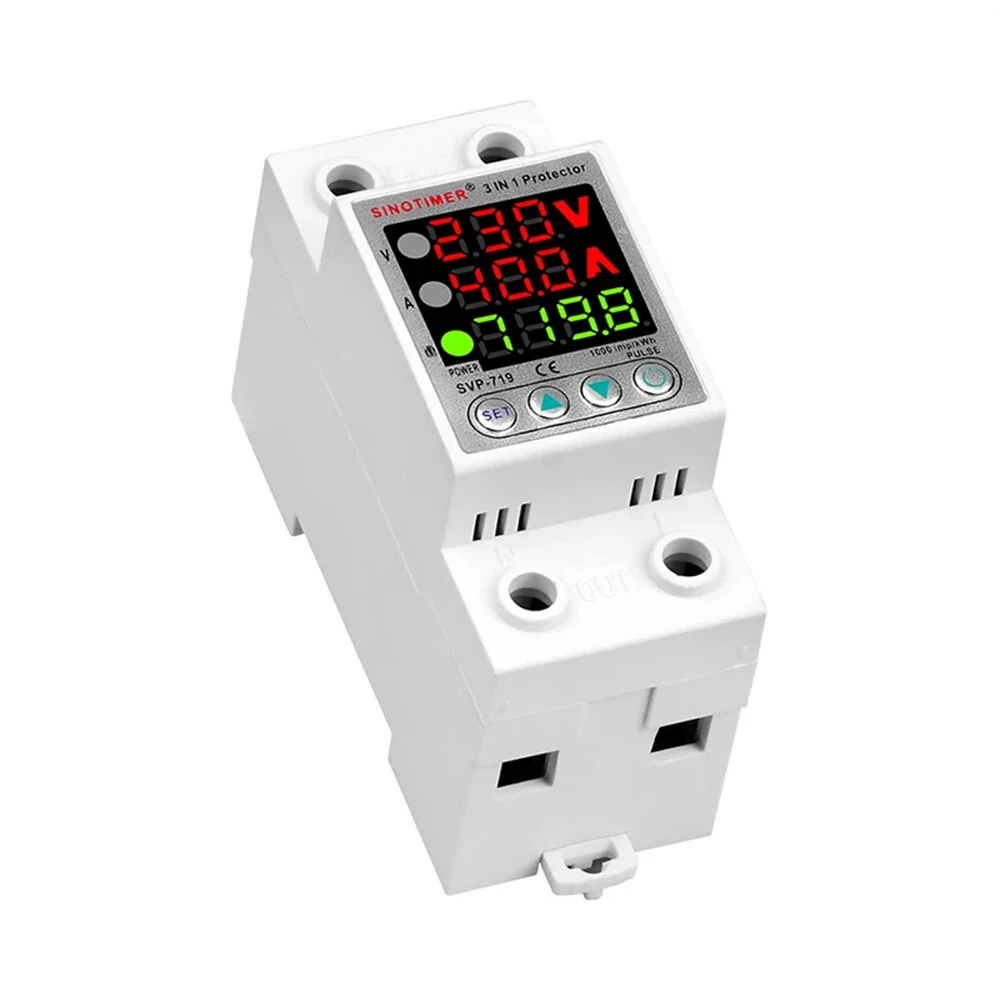 220V 40A/63A Adjustable Voltage Relay with Over Under Voltage Protection Over Current Limit Precision Wattmeter Energy Meter with Automatic Recovery Ideal for Power Consumption Monitoring — view 4