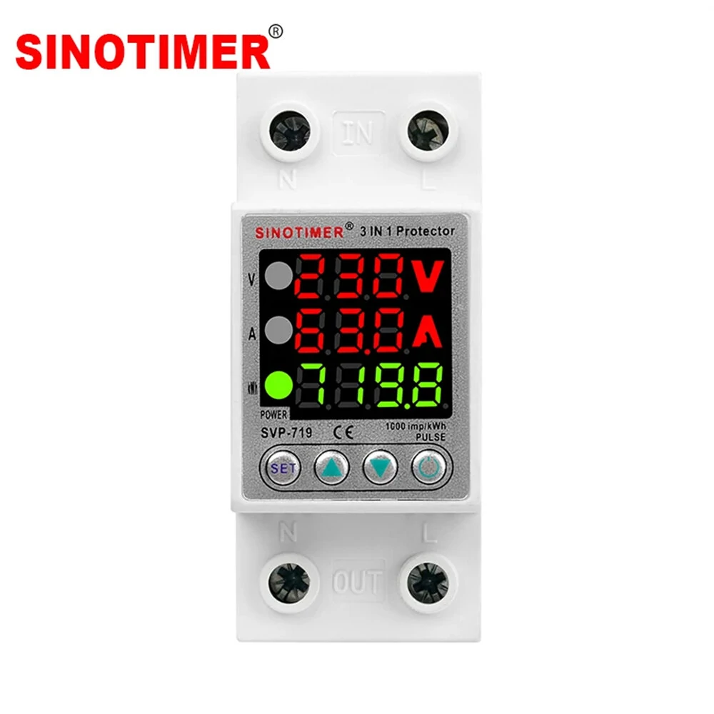 220V 40A/63A Adjustable Voltage Relay with Over Under Voltage Protection Over Current Limit Precision Wattmeter Energy Meter with Automatic Recovery Ideal for Power Consumption Monitoring — view 9
