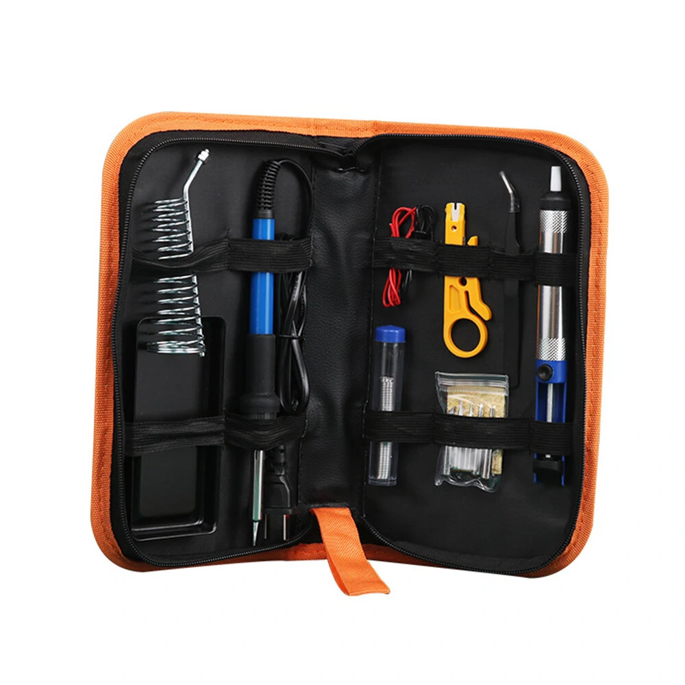 220V 60W 200℃-450 ℃ Plastic and Aluminum Alloy Adjustable Temperature Welding Iron Set — view 3