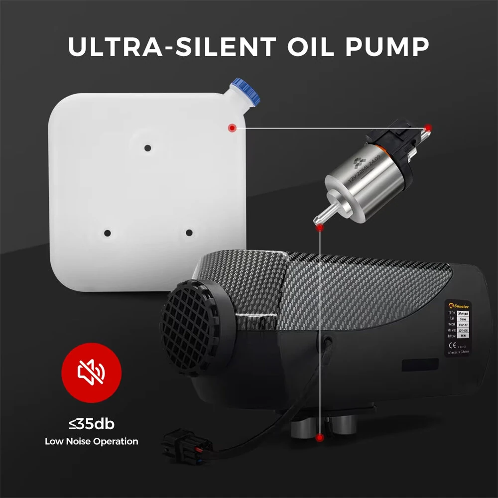 22ml Ultra quiet Fuel Pump Car Heater Diesel Pump For 12V 5KW 8KW Webasto Eberspacher Car Air Parking Heater Accessories — view 4