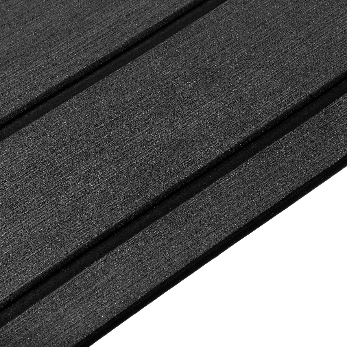 2400x450x6mm EVA Foam Faux Teak Boat Flooring Decking Sheet Pad Dark Grey and Black Line — view 4