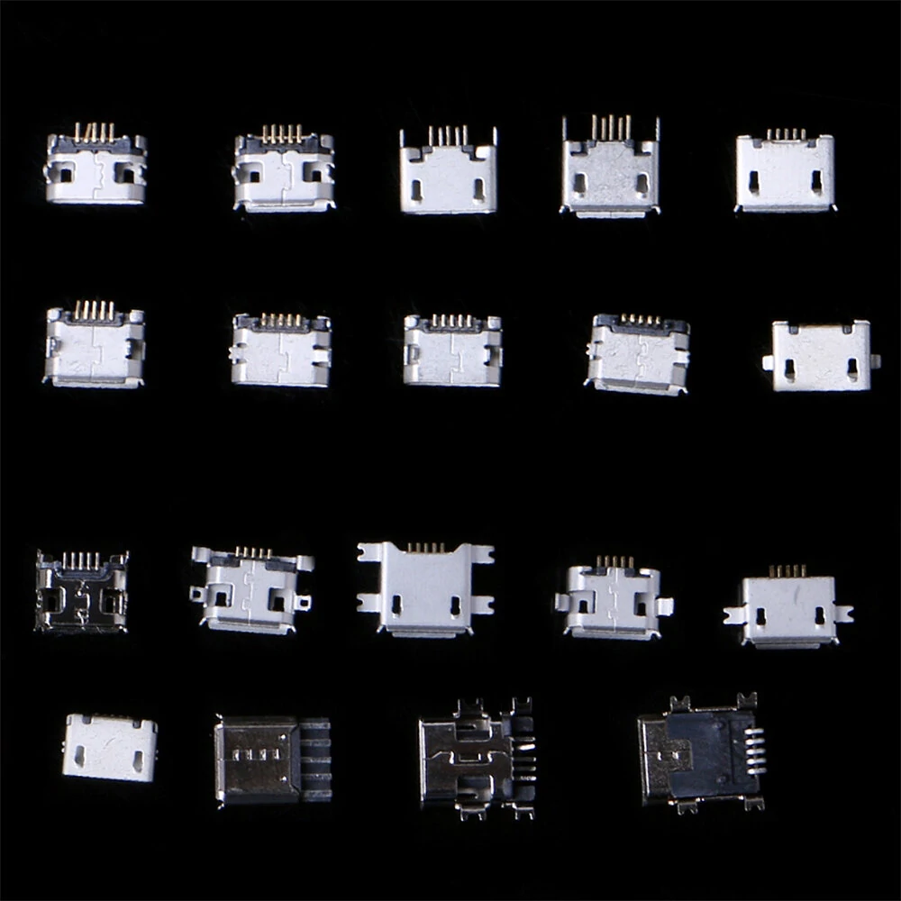 240PCS 24 Models Micro USB Connector Socket Jack USB Interface Connection Set Kit — view 5