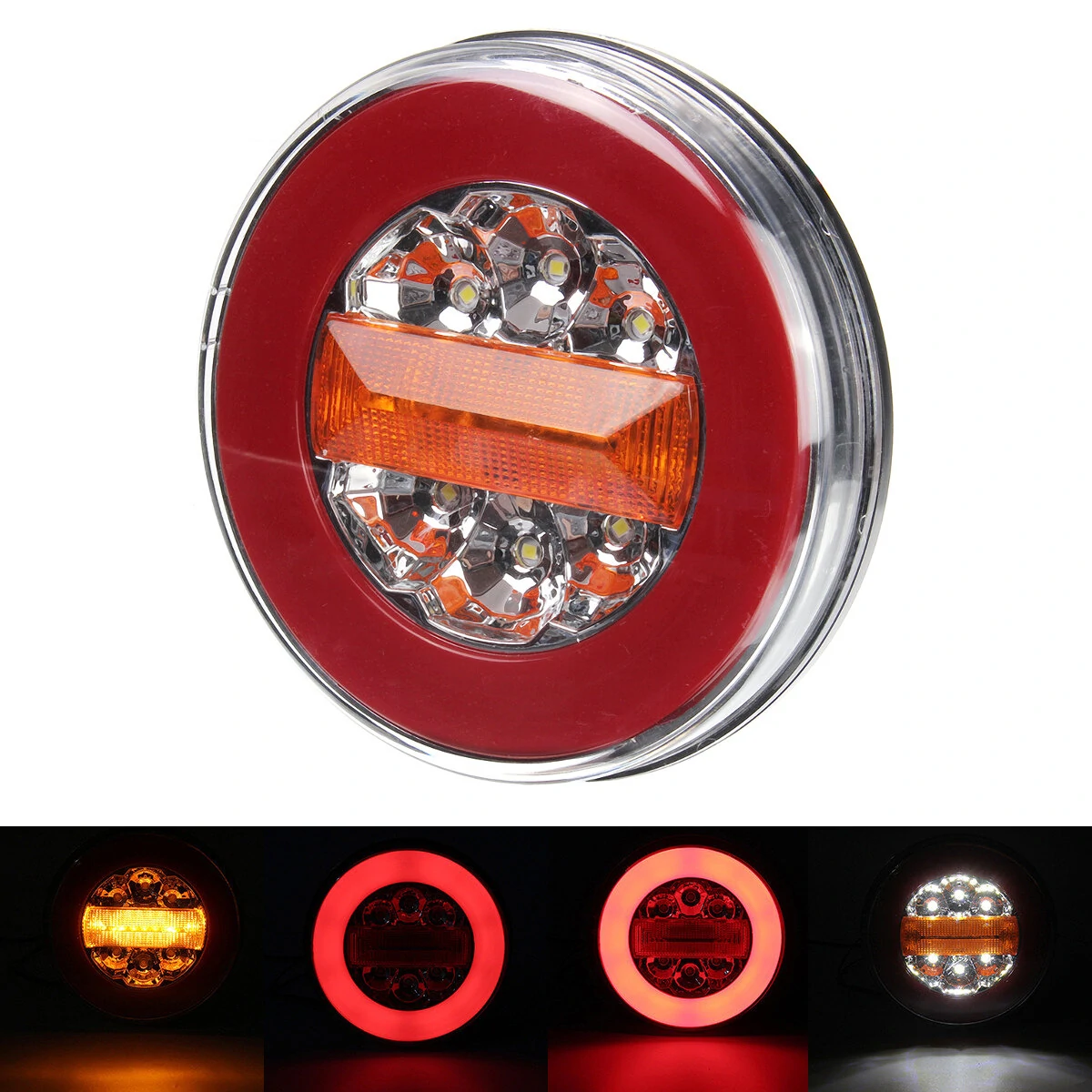 24V 12V-30V LED Hamburger Rear Tail Lights WaterproofFor Truck Lorry Van Caravan Bus Camper — Pricio