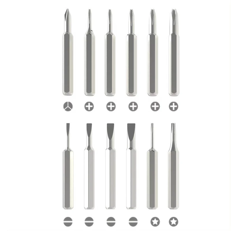25 In 1 Magnetic Precision Screwdriver Set 24 Piece High Hardness Mini Pocket Batching Head Mobile Repair Set for Mobile Phone/PC/Camera/Drone — view 4