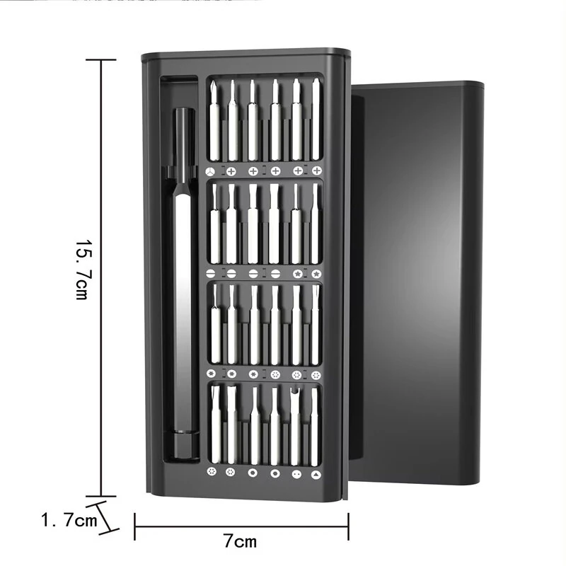 25 In 1 Magnetic Precision Screwdriver Set 24 Piece High Hardness Mini Pocket Batching Head Mobile Repair Set for Mobile Phone/PC/Camera/Drone — view 6
