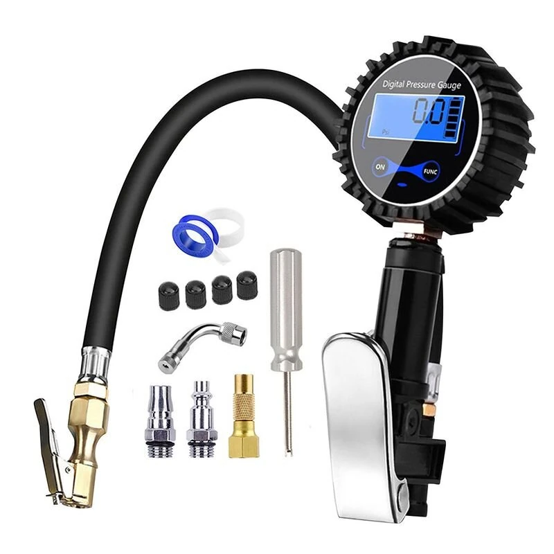 250PSI Digital Tire Pressure Gauge with LCD for Cars Trucks Motorcycles Bicycles Portable Inflator Meter — Pricio