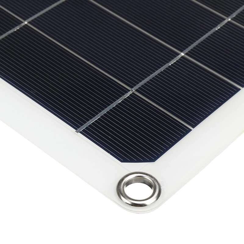 250W Portable Solar Panel Kit Dual DC USB Charger Kit Single Crystal Semi-flexible Solar Power Panel w/ 60A/100A Solar Controller — view 6