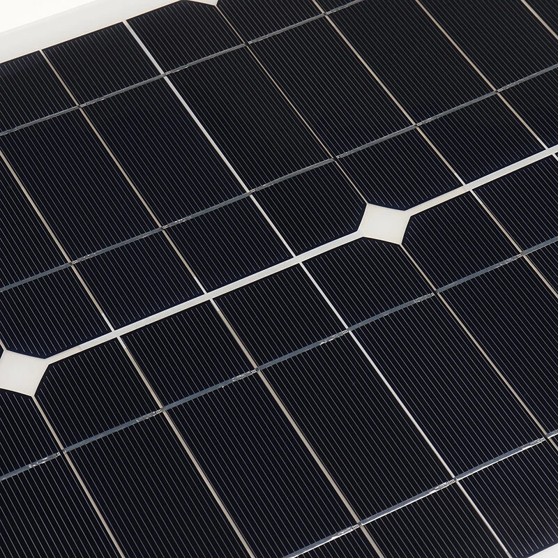 250W Portable Solar Panel Kit Dual DC USB Charger Kit Single Crystal Semi-flexible Solar Power Panel w/ 60A/100A Solar Controller — view 7