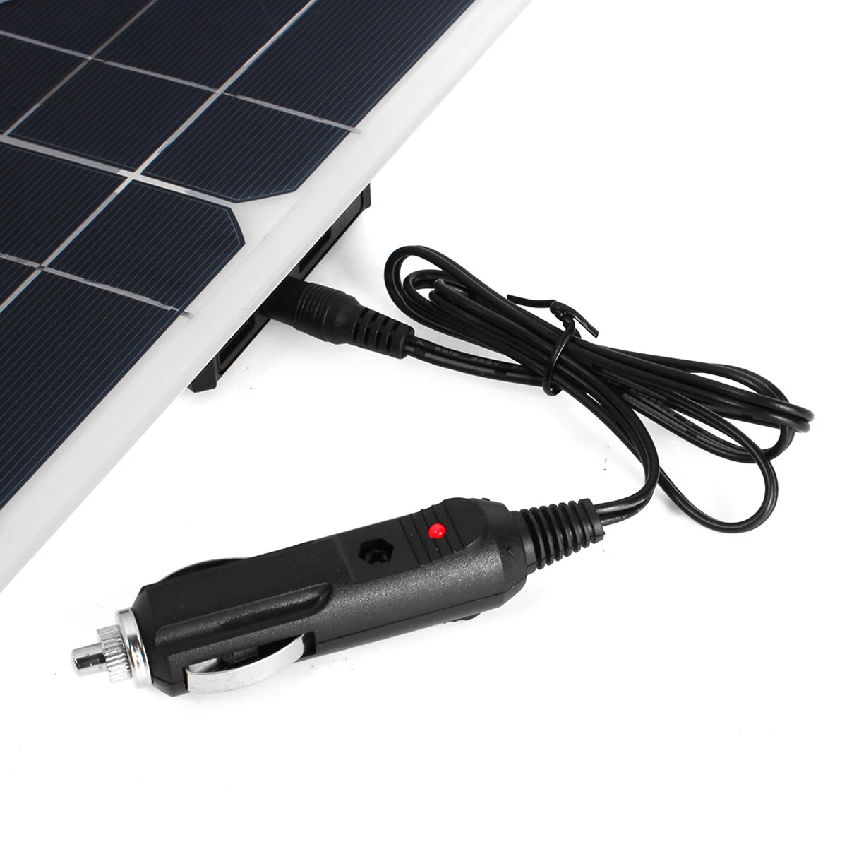 250W Portable Solar Panel Kit Dual DC USB Charger Kit Single Crystal Semi-flexible Solar Power Panel w/ 60A/100A Solar Controller — view 9