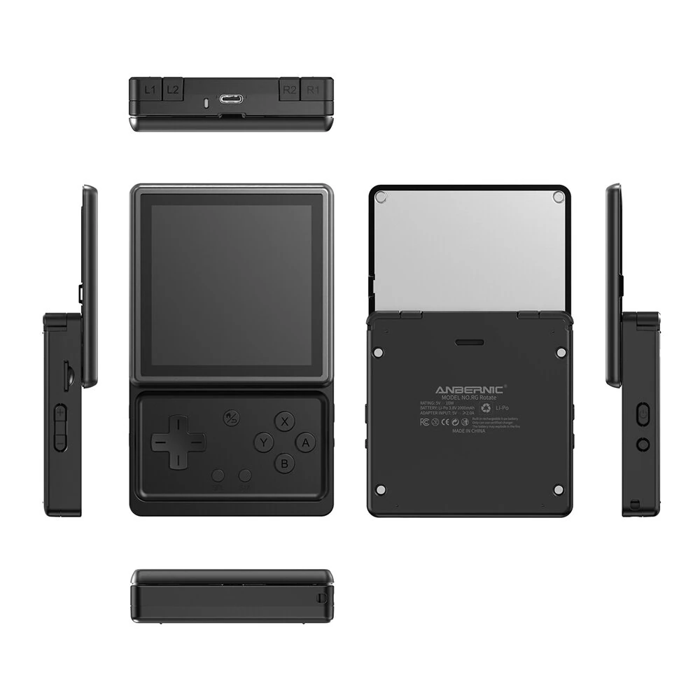 [256G] ANBERNIC RG Rotate 8000+ Games Handheld Game Console 3.5-inch Touchscreen T618 Octa Core Android 12 2000mAh Swivel Screen Built-in HiFi Stereo Speakers WiFi5&BT5.0 Retro Gaming Device — view 7