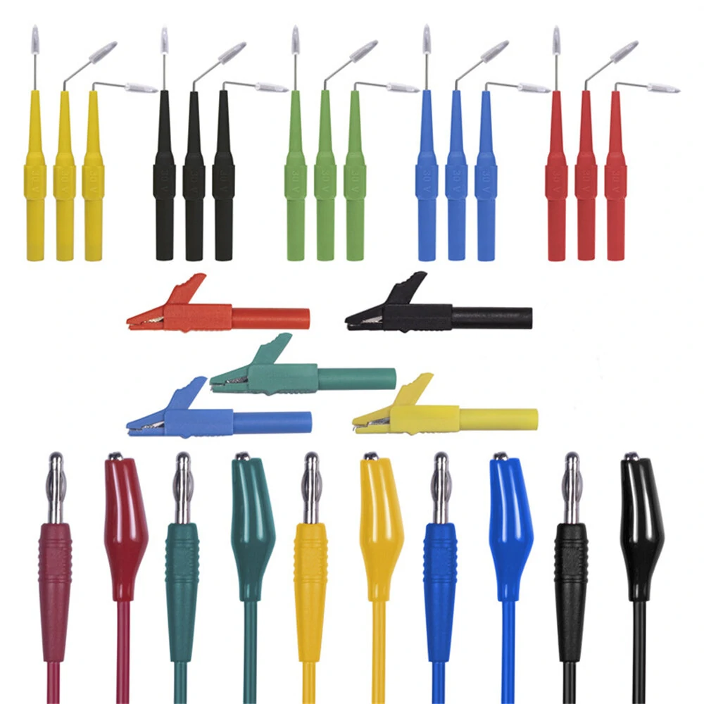 25PCS Universal Multimeter Probe with Steel Needle and 4mm Banana Plug Piercing Needle Connection Alligator Clip For Accurate Readings and Versatile Testing Use — image 1