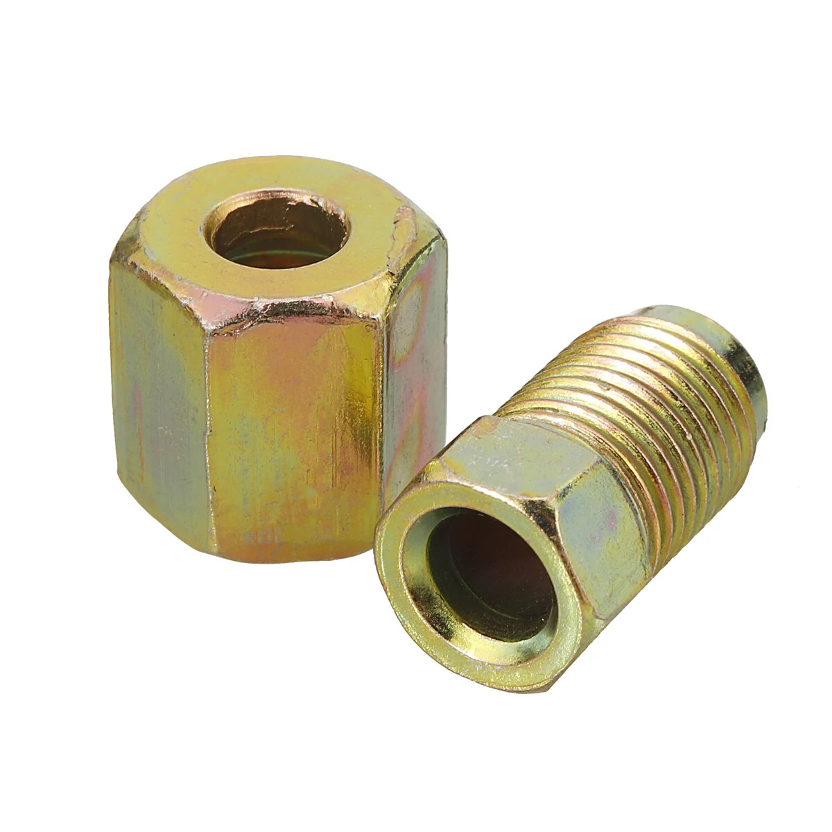 25x Male+25x Female M10 Copper Brake Pipe Fittings Metric Nuts For 3/16" Tube — view 3