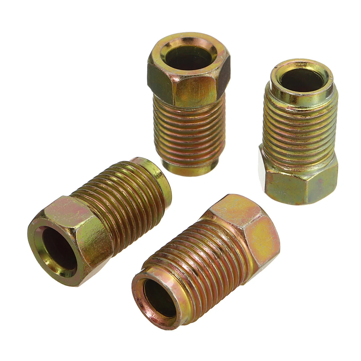 25x Male+25x Female M10 Copper Brake Pipe Fittings Metric Nuts For 3/16" Tube — view 6