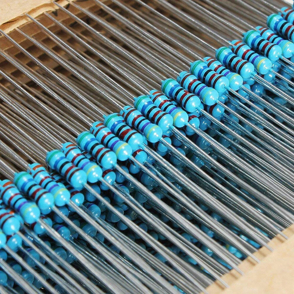 2600pcs 1/4W 1 Tolerance 130 Values Metal Film Resistors Assortment Kit Set 1R ohm-3M ohm for DIY Project Experiments — view 3