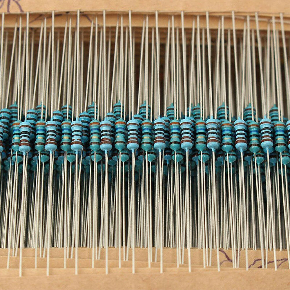 2600pcs 1/4W 1 Tolerance 130 Values Metal Film Resistors Assortment Kit Set 1R ohm-3M ohm for DIY Project Experiments — view 4